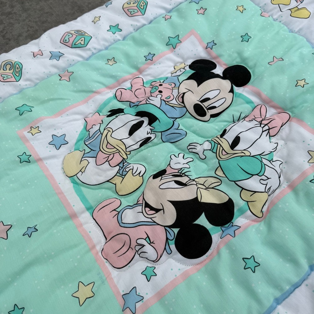 Vintage Disney Babies Dundee Crib Bedding Set Mickey Minnie Donald Wall Decor 90 - Picture 6 of 16